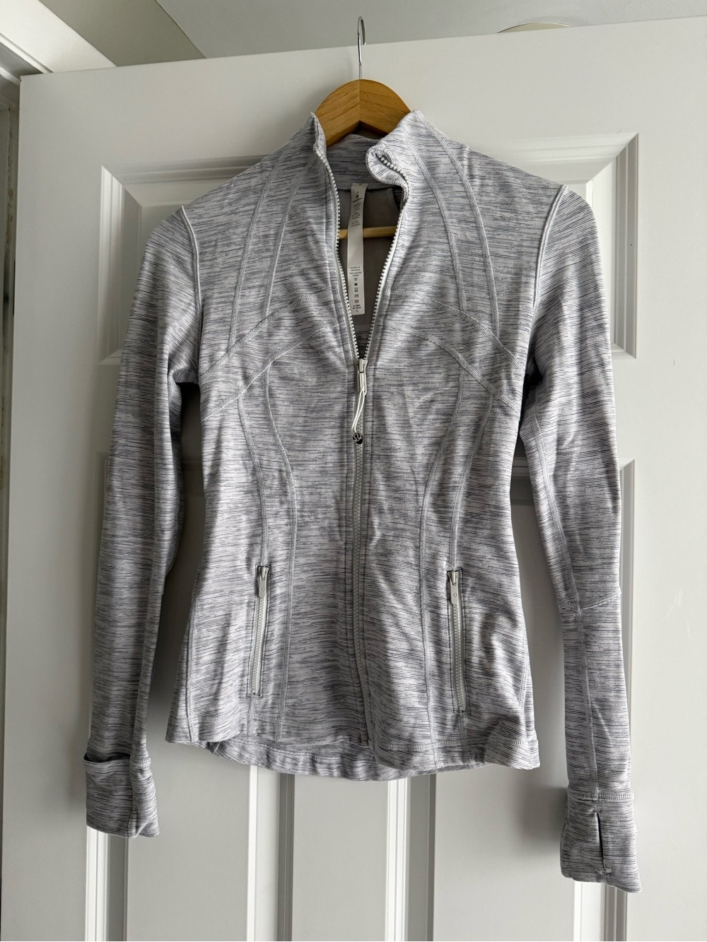 lululemon athletica Heathered Light Gray Zip-Up Utility Jacket